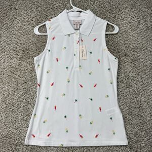 Tommy Bahama Everyday Active‎ Tank Polo Shirt Women Small Tropical Cocktail New